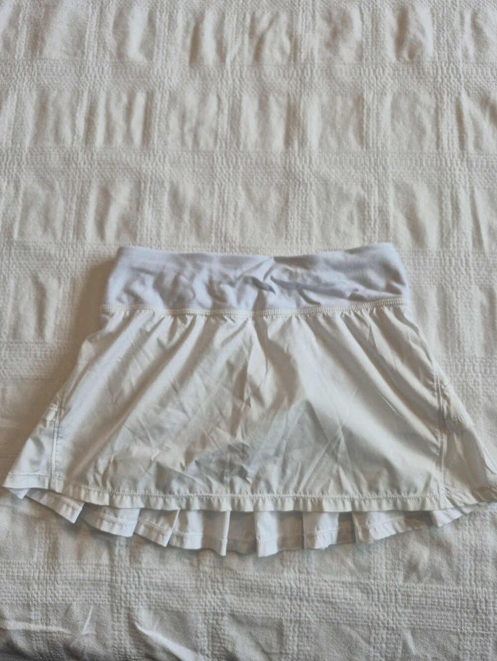 Ivivva girls size 10 white pleated skort GUC